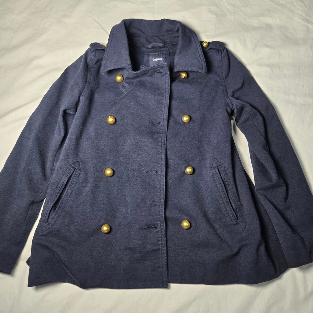 Gap Kids Girls Navy Blue Ponte Peacoat Gold Button Jacket S/171687-01 Fall 2012